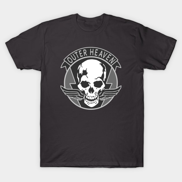 Metal Gear Solid - Outer Heaven logo T-Shirt by JHughesArt